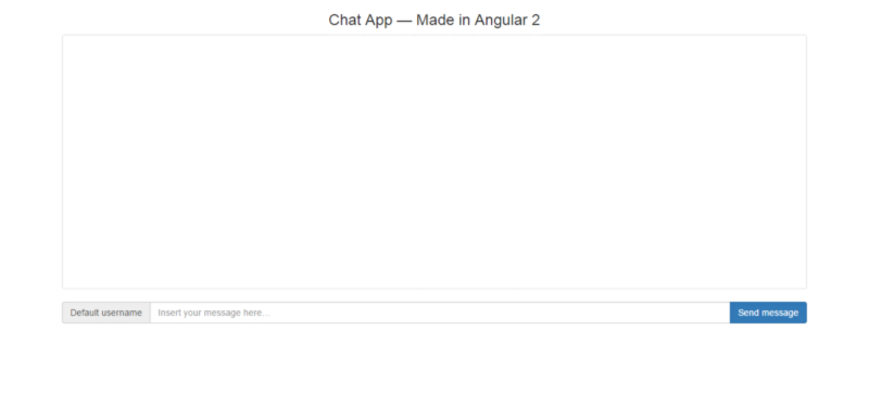 Angular 2 chat application